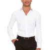 image:imageNautica Slim Fit Mens Dress Shirts Long Sleeve Performance Polyester Fabric Wrinkle Free 4Way StretchWhite Solid