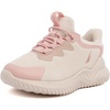 image:imageNautica Girls Toddler Knit SlipOn Sneakers with Max Comfort Sole Bungee Closure Tennis Running Shoes for School and Play ToddlerLittle KidBone Tan Pink