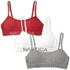 image:imageNautica Girls Training Bra  3 Pack6 Pack Seamless Padded Bralette Underwear for Girls with Removable Pads Sizes SXLHeather GreyWhiteCayenne Rose3pk