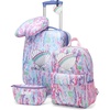 image:imageNautica Kids Luggage  18 Airline Approved Rolling Hardside Upright Carryon Suitcase Set with Wheels Shark Attack  5pc Travel SetPastel Shell  5pc Travel Set