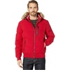 image:imageNautica Mens Lightweight Mix Media Bomber Jacket  Mechanical Stretch WaterResistant CoatRed