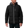 image:imageNautica Mens Midweight Quilted Faux Memory Puffer Jacket Adjustable Hood Insulated Winter CoatBlack