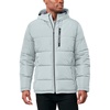 image:imageNautica Mens Midweight Quilted Faux Memory Puffer Jacket Adjustable Hood Insulated Winter CoatCloud Grey