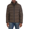 image:imageNautica Mens Ripstop Puffer Jacket  Water Resistant Bib Front Insulated Winter CoatOlive Brown