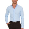 image:imageNautica Regular Fit Long Sleeve Button Down Dress Shirts for Men  Wrinkle Free Long Sleeve Shirt Mens Formal 4Way StretchBlue