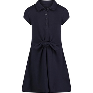 image:imageNautica Girls School Uniform Short Sleeve Polo DressNavy Front Tie