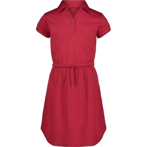 image:imageNautica Girls School Uniform Short Sleeve Polo DressRed Performance