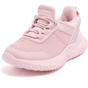 image:imageNautica Girls Toddler Knit SlipOn Sneakers with Max Comfort Sole Bungee Closure Tennis Running Shoes for School and Play ToddlerLittle KidBlush Tonal