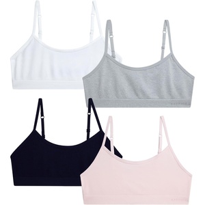 image:imageNautica Girls Training Bra  2 Pack4 Pack Seamless Padded Bralette Underwear for Girls with Removable Pads Sizes SXLPinkWhiteHeather GreyBlue4pk