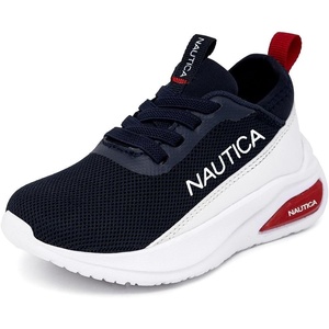 image:imageNautica Kids Athletic SlipOn Sneakers  Comfortable Bungee Running Shoes for Boys and Girls  Stylish and Supportive Footwear for Active Kids Big KidLittle KidToddlerNavy White Red