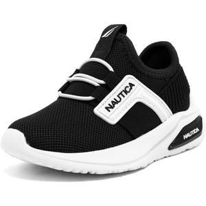 image:imageNautica Kids Athletic SlipOn Sneakers  Comfortable Bungee Running Shoes for Boys and Girls  Stylish and Supportive Footwear for Active Kids Big KidLittle KidToddlerBlack Whitemavven