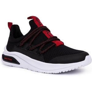image:imageNautica Kids Athletic SlipOn Sneakers  Comfortable Bungee Running Shoes for Boys and Girls  Stylish and Supportive Footwear for Active Kids Big KidLittle KidToddlerBlackRed