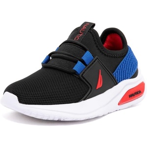 image:imageNautica Kids Athletic SlipOn Sneakers  Comfortable Bungee Running Shoes for Boys and Girls  Stylish and Supportive Footwear for Active Kids Big KidLittle KidToddlerBlack Multi