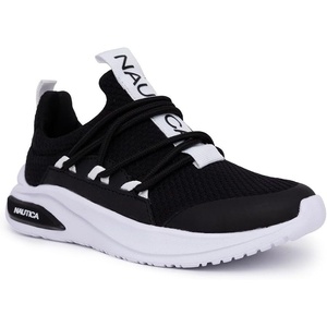 image:imageNautica Kids Athletic SlipOn Sneakers  Comfortable Bungee Running Shoes for Boys and Girls  Stylish and Supportive Footwear for Active Kids Big KidLittle KidToddlerBlack White