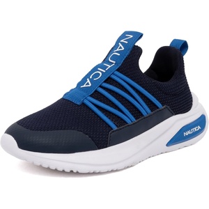 image:imageNautica Kids Athletic SlipOn Sneakers  Comfortable Bungee Running Shoes for Boys and Girls  Stylish and Supportive Footwear for Active Kids Big KidLittle KidToddlerNavy Cobalt 3y