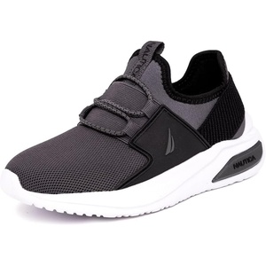 image:imageNautica Kids Athletic SlipOn Sneakers  Comfortable Bungee Running Shoes for Boys and Girls  Stylish and Supportive Footwear for Active Kids Big KidLittle KidToddlerGrey Blackmolded