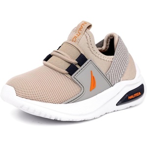 image:imageNautica Kids Athletic SlipOn Sneakers  Comfortable Bungee Running Shoes for Boys and Girls  Stylish and Supportive Footwear for Active Kids Big KidLittle KidToddlerSand Greymolded