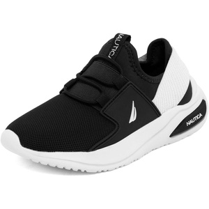 image:imageNautica Kids Athletic SlipOn Sneakers  Comfortable Bungee Running Shoes for Boys and Girls  Stylish and Supportive Footwear for Active Kids Big KidLittle KidToddlerBlackWhite