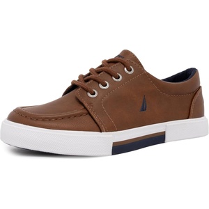 image:imageNautica Kids Boys LaceUp Fashion Sneakers LowTop Dress Shoes for Youth  Big KidLittle KidTan