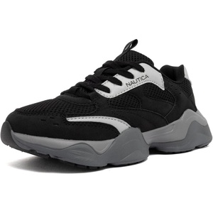 image:imageNautica Kids Boys amp Girls LaceUp Sneakers  Athletic Shoes for Running amp Walking with Cushioned Insole and Comfortable Fit for Big and Little KidsBlack Grey
