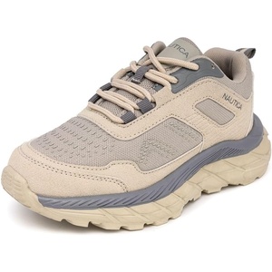 image:imageNautica Kids Boys amp Girls LaceUp Sneakers  Athletic Shoes for Running amp Walking with Cushioned Insole and Comfortable Fit for Big and Little KidsBone Grey