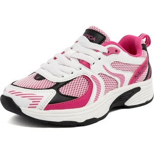 image:imageNautica Kids Boys amp Girls LaceUp Sneakers  Athletic Shoes for Running amp Walking with Cushioned Insole and Comfortable Fit for Big and Little KidsWhite Black Pink