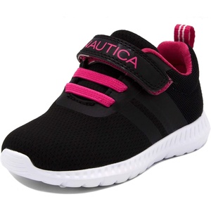 image:imageNautica Kids Fashion Sneaker Athletic Running Shoe with One Strap Boys  GirlsToddlerLittle KidBlackPink
