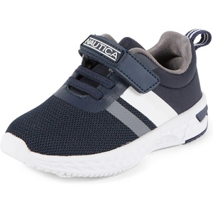 image:imageNautica Kids Fashion Sneaker Athletic Running Shoe with One Strap Boys  GirlsToddlerLittle KidNavy Greybreck