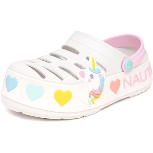 image:imageNautica Kids Girls Clogs Slip On Platform Slides Garden Shoes Water Sandals Beach Slipper for Children Indoor OutdoorWhite Pastel
