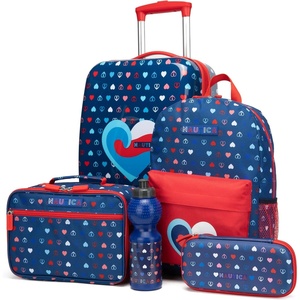 image:imageNautica Kids Luggage  18 Airline Approved Rolling Hardside Upright Carryon Suitcase Set with Wheels Shark Attack  5pc Travel SetNautica Peace  5pc School Set