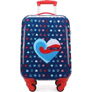 image:imageNautica Kids Luggage  18 Airline Approved Rolling Hardside Upright Carryon Suitcase Set with Wheels Shark Attack  5pc Travel SetNautica Peace