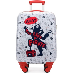 image:imageNautica Kids Luggage  18 Airline Approved Rolling Hardside Upright Carryon Suitcase Set with Wheels Shark Attack  5pc Travel SetPirate Ahoy