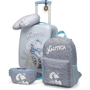 image:imageNautica Kids Luggage  18 Airline Approved Rolling Hardside Upright Carryon Suitcase Set with Wheels Shark Attack  5pc Travel SetPolar Voyage  5pc Travel Set
