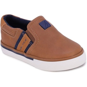 image:imageNautica Kids SlipOn Sneakers  Casual LowTop Shoes for Boys and Girls  Comfortable Athletic Style for School Play and Everyday Wear  ToddlerLittle KidBig Kid SizesTan Ivory
