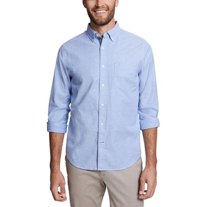 image:imageNautica Mens Classic Fit Stretch Solid Long Sleeve Button Down ShirtLight French Blue W83603