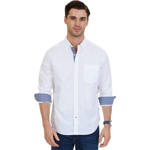 image:imageNautica Mens Classic Fit Stretch Solid Long Sleeve Button Down ShirtMarshmallow