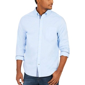 image:imageNautica Mens Classic Fit Stretch Solid Long Sleeve Button Down ShirtPowder Blue