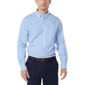 image:imageNautica Mens Classic Fit Stretch Solid Long Sleeve Button Down ShirtSoft Blue