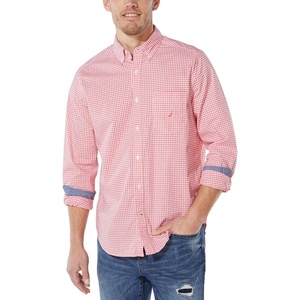 image:imageNautica Mens Classic Fit Stretch Solid Long Sleeve Button Down ShirtSpiced Coral