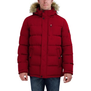 image:imageNautica Mens Faux Fur Trim Puffer Jacket With Removable HoodRed