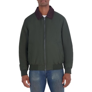 image:imageNautica Mens Heritage Shirt Collar Jacket  Water Resistant Zip Front Plaid Lined Casual CoatDark Forest
