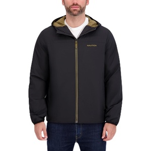 image:imageNautica Mens Lightweight Hooded Jacket  Regular Big amp Tall Sizes OuterwearBlack