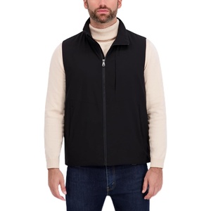 image:imageNautica Mens Lightweight Mechanical Stretch Softshell Vest  Waterresistant Transitional LayerBlack