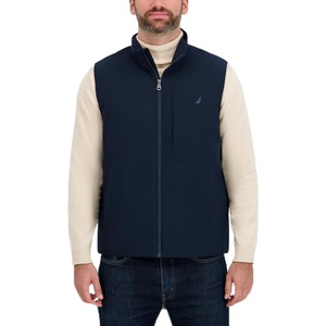 image:imageNautica Mens Lightweight Mechanical Stretch Softshell Vest  Waterresistant Transitional LayerNavy