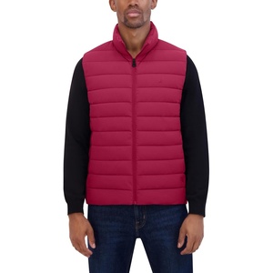 image:imageNautica Mens Lightweight Puffer Vest  Wind amp WaterResistantBerry Red
