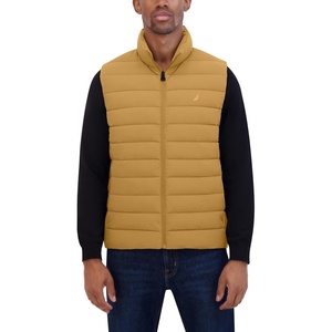 image:imageNautica Mens Lightweight Puffer Vest  Wind amp WaterResistantGolden Brown