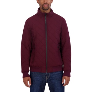 image:imageNautica Mens Lightweight Quilted Bomber Jacket  Mechanical Stretch Wind amp WaterresistantBurg