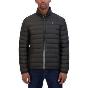 image:imageNautica Mens Lightweight Quilted Jacket  Water Resistant Zip Front Transitional CoatBlack