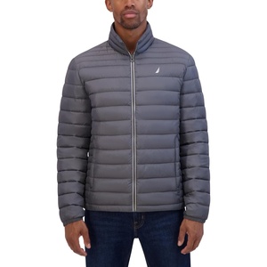 image:imageNautica Mens Lightweight Quilted Jacket  Water Resistant Zip Front Transitional CoatMetal Grey