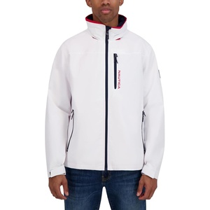 image:imageNautica Mens Lightweight Sailing Jacket  Waterproof amp Windproof BreathableBright White